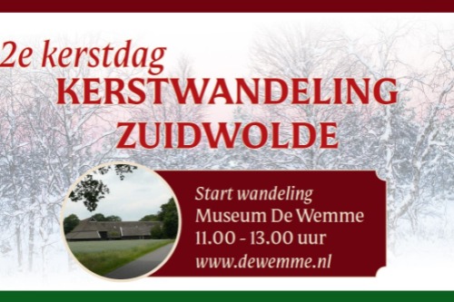 poster met aankondiging kerstwandeling 