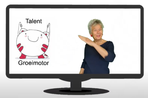 Willy Schout-Looge maakt het gebaar van het talent groeimotor