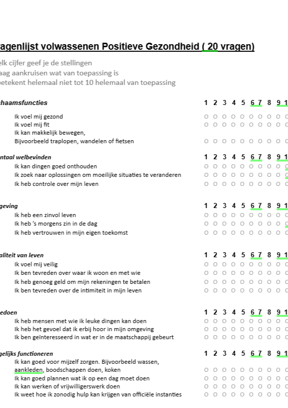 Vragenlijst de Wolden